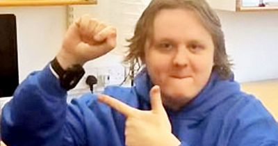 Lewis Capaldi visits university before a gig to test new Tourette's device
