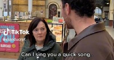 TikTok star asks Mancs if he could sing to them and it goes how you'd expect