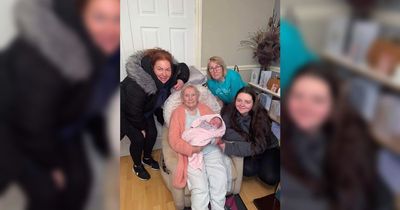 Nan, 91, celebrates as she welcomes fifth generation to family