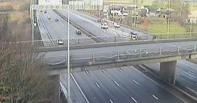 Police yet to identify driver who died after lorry burst into flames on M62