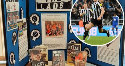 Blyth Library install display in honour of local "hero" Dan Burn and Newcastle United Carabao Cup run