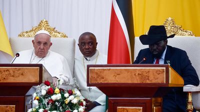 Pope Francis implores South Sudan's leaders to end bloodshed and recriminations