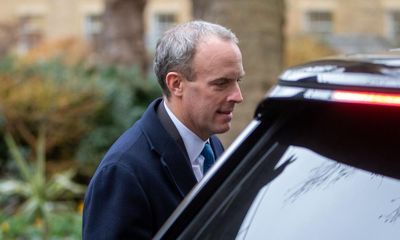 Former Tory chair calls on Dominic Raab to step aside during inquiry