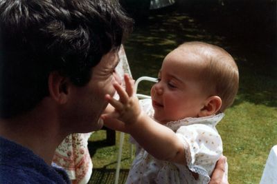 Kate shares a baby photo of her smiling with her father