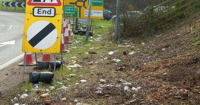 Pictures show 'tsunami of rubbish' alongside our roads and motorways