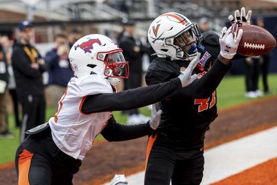 WATCH: Virginia’s Anthony Johnson grabs pick-6 at Senior Bowl