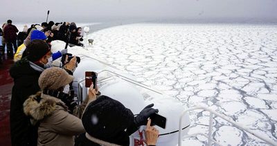 Adrift on a white sea