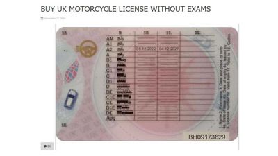 The UK’s experiencing counterfeit motorcycle Compulsory Basic Training (CBT) certificates