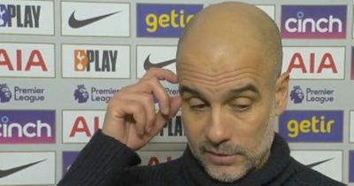 Pep Guardiola takes swipe at referee after "strange" Man City woe continues at Tottenham