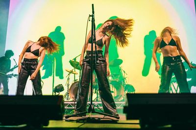 Laneway festival review – Haim, Phoebe Bridgers and Fred Again try out new Sydney venue, with mixed results