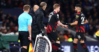 Kevin De Bruyne substitution shows Man City who their most important player is at Tottenham