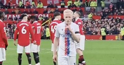 Crystal Palace midfielder Will Hughes taunts Manchester United fans after Casemiro red card