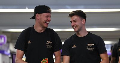 Kieran Tierney earns Arsenal three word billing as Aaron Ramsdale revisits training attire quip