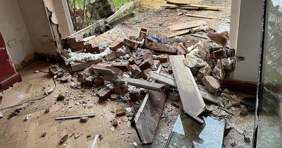 Couple left devastated after car smashes through front of their first home