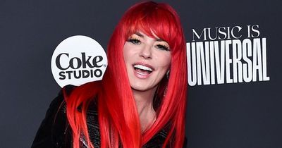 Shania Twain wears daring red wig as she leads stars letting loose at Grammys afterparty