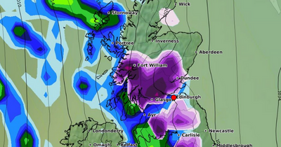 Edinburgh weather map shows snow and sleet heading for capital next week