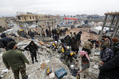 Earthquake piles misery on war-ravaged Syrians in wintry north