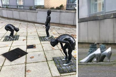 Iconic Gorbals Boys bronze sculptures cut and stolen from Glasgow street