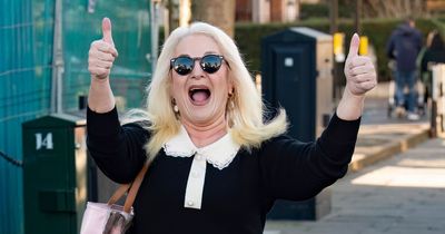 Vanessa Feltz gives huge thumbs up as she's seen for first time since fiancé split