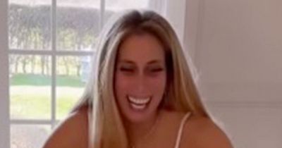 Stacey Solomon breaks into laughter as she tries to induce labour as Joe Swash 'panics'