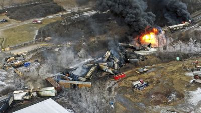 US authorities enforce evacuations after train derails in Ohio