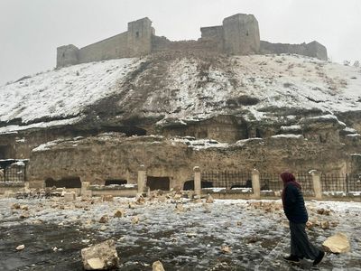 A Turkish castle that withstood centuries of invasions is damaged in the earthquake