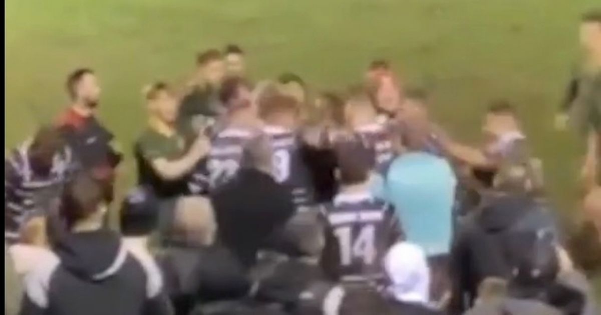 Rugby match descends into chaos as punches thrown in…