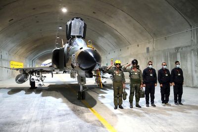 Iran unveils an underground air force base, IRNA says