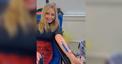 Carol Vorderman issues plea after becoming blood donor