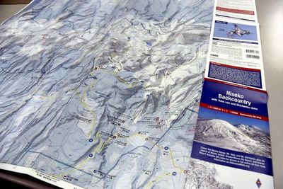 English-language map created for backcountry skiing in Niseko