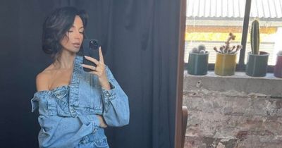Michelle Keegan stuns in 'denim on denim' as she calls 'wrap' on Brassic but behind-the-scenes snaps cause distraction