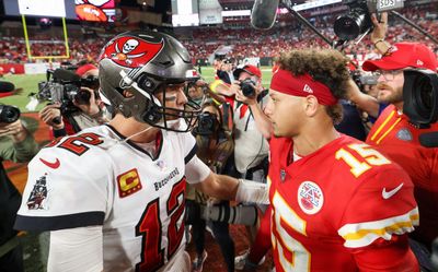 Patrick Mahomes is chasing Tom Brady’s Super Bowl glory, but he knows there’s a long way to go