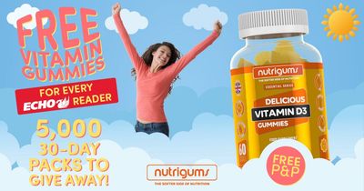 Claim a FREE 30-day pack of Nutrigums vitamin D3 supplements
