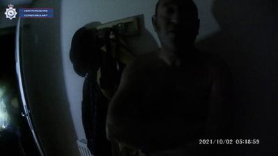 Moment David Carrick is arrested in 2021