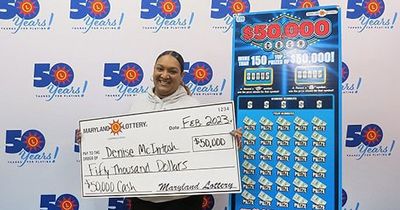 Woman wins $50,000 on lottery scratchcard after buying last ticket in vending machine