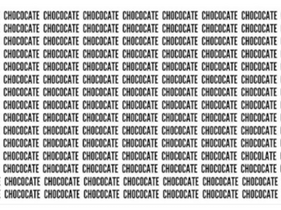 Only a hawk-eyed person can find the word 'Chocolate' in 12 seconds