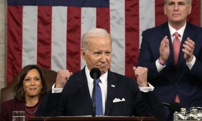 Feisty Biden offers bipartisan vision while still triggering Republicans