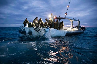 Chinese spy balloon – live: Trump takes credit for attention on China threats as Navy reveals shot-down debris
