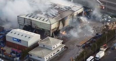Seven fire crews battling blaze at Glasgow recycling centre