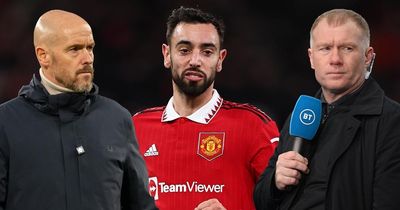 Bruno Fernandes' emphatic response to Paul Scholes' "problem" claim under Erik ten Hag