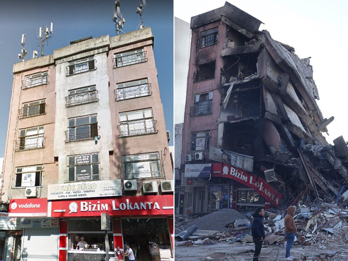 Before and after pictures show scale of devastation…