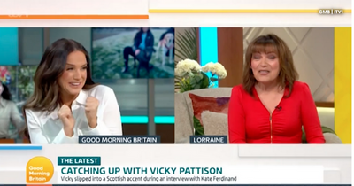 Lorraine Kelly reacts to Vicky Pattison's Scottish accent leaving MTV star red faced