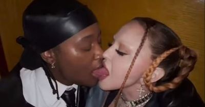 Madonna shares backstage tongue kiss with musician Jozzy amid 'ageist' row at Grammy Awards