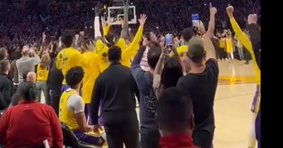 Los Angeles Lakers star Anthony Davis filmed ignoring LeBron James breaking NBA record