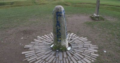 Coronation Stone on Hill of Tara vandalised with spray paint graffiti