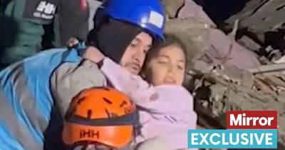 Miracle moment girl, 9, rescued uninjured from Turkey earthquake rubble as mum missing