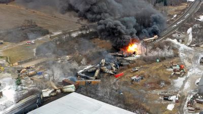 Fiery Ohio derailment raises railroad safety questions