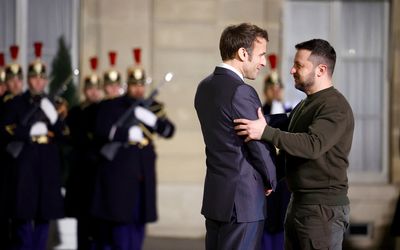 Ukraine's Zelenskiy and France's Macron to travel to EU summit together