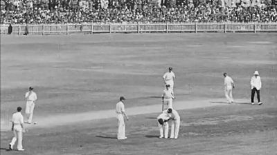 Rare footage reveals English cricket team's aggressive tactic to beat Donald Bradman in the 1932-33 Ashes series