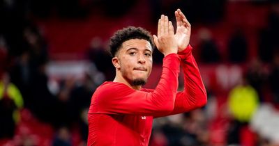 Jadon Sancho makes feelings clear with social media post after scoring on Man Utd return